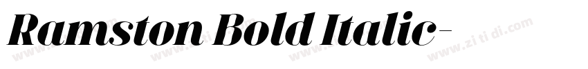 Ramston Bold Italic字体转换